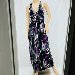 Epilogue Black Purple Racerback Maxi Dress